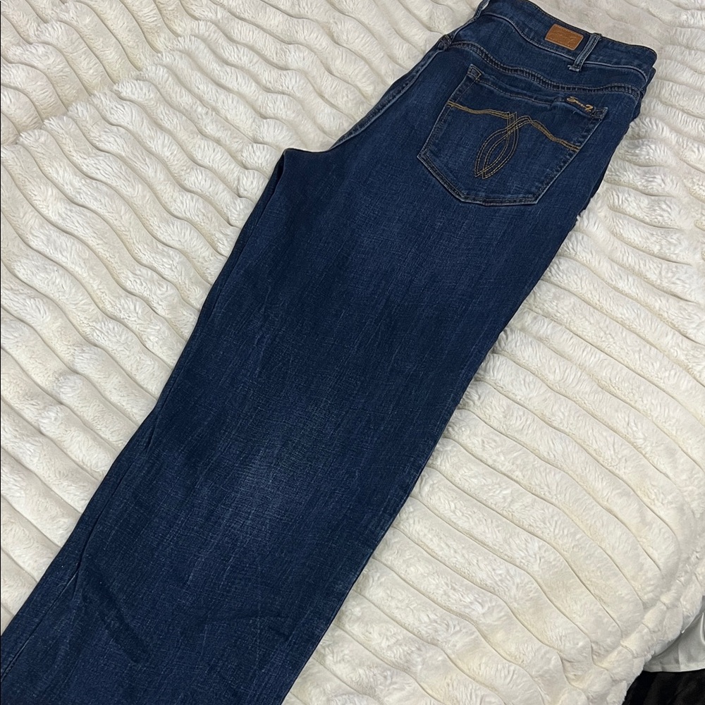 7 For All Mankind High Rise Jeans - Dark Blue